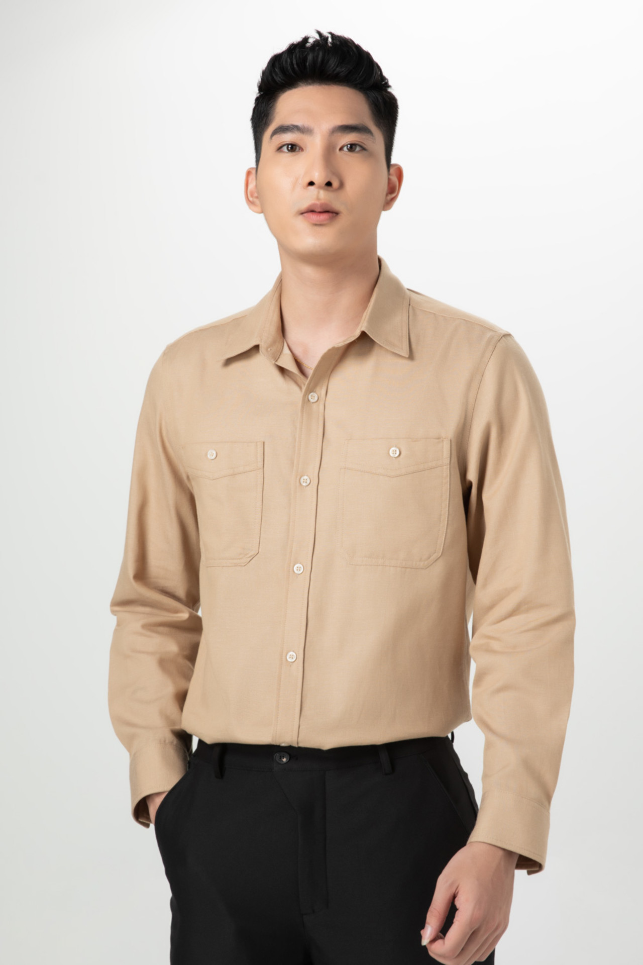 Áo sơ mi nam REGULAR FIT - Nude