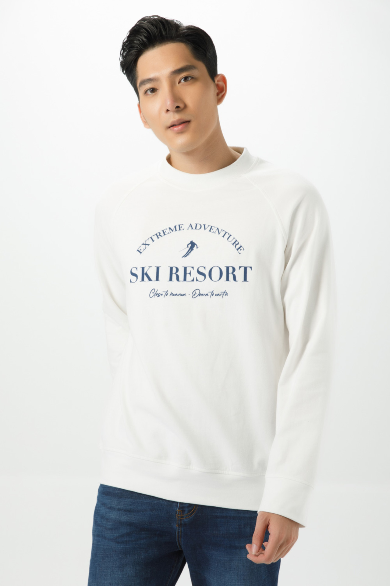 Áo thun nam Ski Resort Trắng