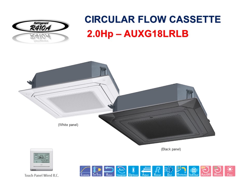 ĐIỀU HÒA ÂM TRẦN CASSETTE ĐA HƯỚNG THỔI | AUXG18LRLB (17.700Btu/h)