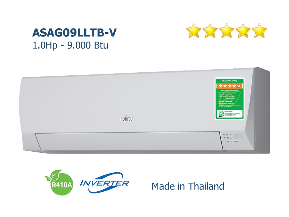 ĐIỀU HÒA TREO TƯỜNG ASAG09CPTA-V (9.000Btu/h), 2 CHIỀU LẠNH SƯỞI GAS R410A