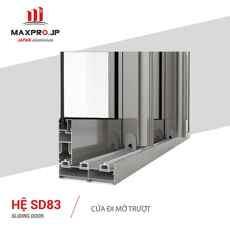 Cửa Đi Trượt Nhôm MAXPRO hệ 83 Plus