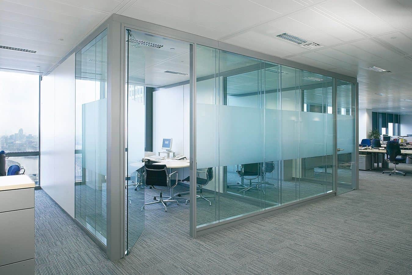 Glass partition works of Thien Binh company