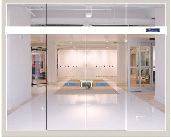 Automatic glass door