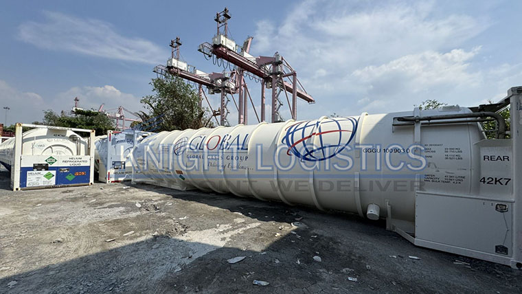 DỊCH VỤ BƠM NITROGEN LIQUID VÀO ISO TANK HELIUM