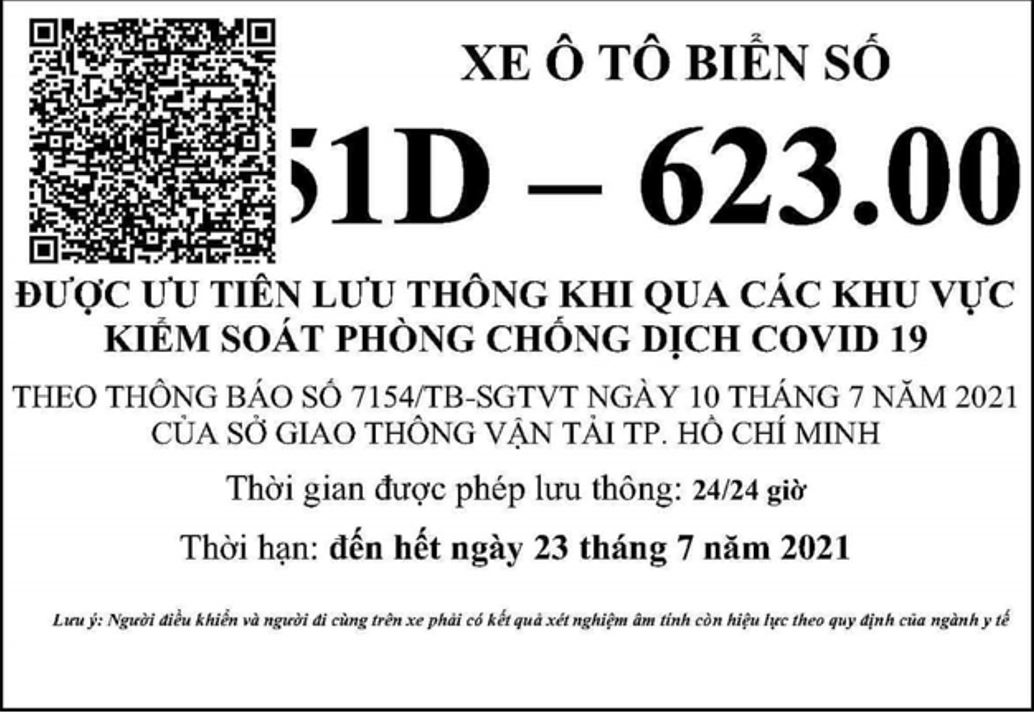 Xe Knight Logistics đã được cấp mã QR của Sở Giao Thông Vận Tải TP.HCM
