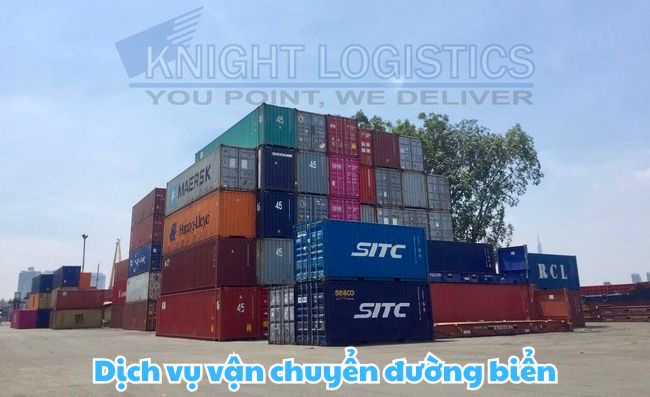 Container chứa hàng trong dịch vụ vận chuyển đường biển