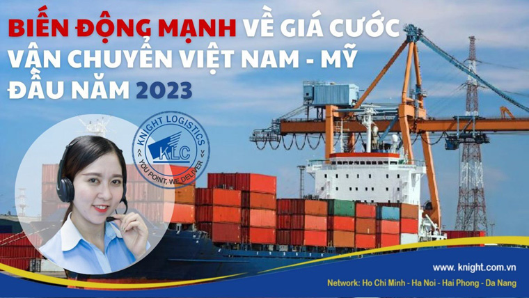 BIẾN ĐỘNG MẠNH VỀ GIÁ CƯỚC VẬN CHUYỂN TỪ VIỆT NAM ĐI MỸ ĐẦU NĂM 2023