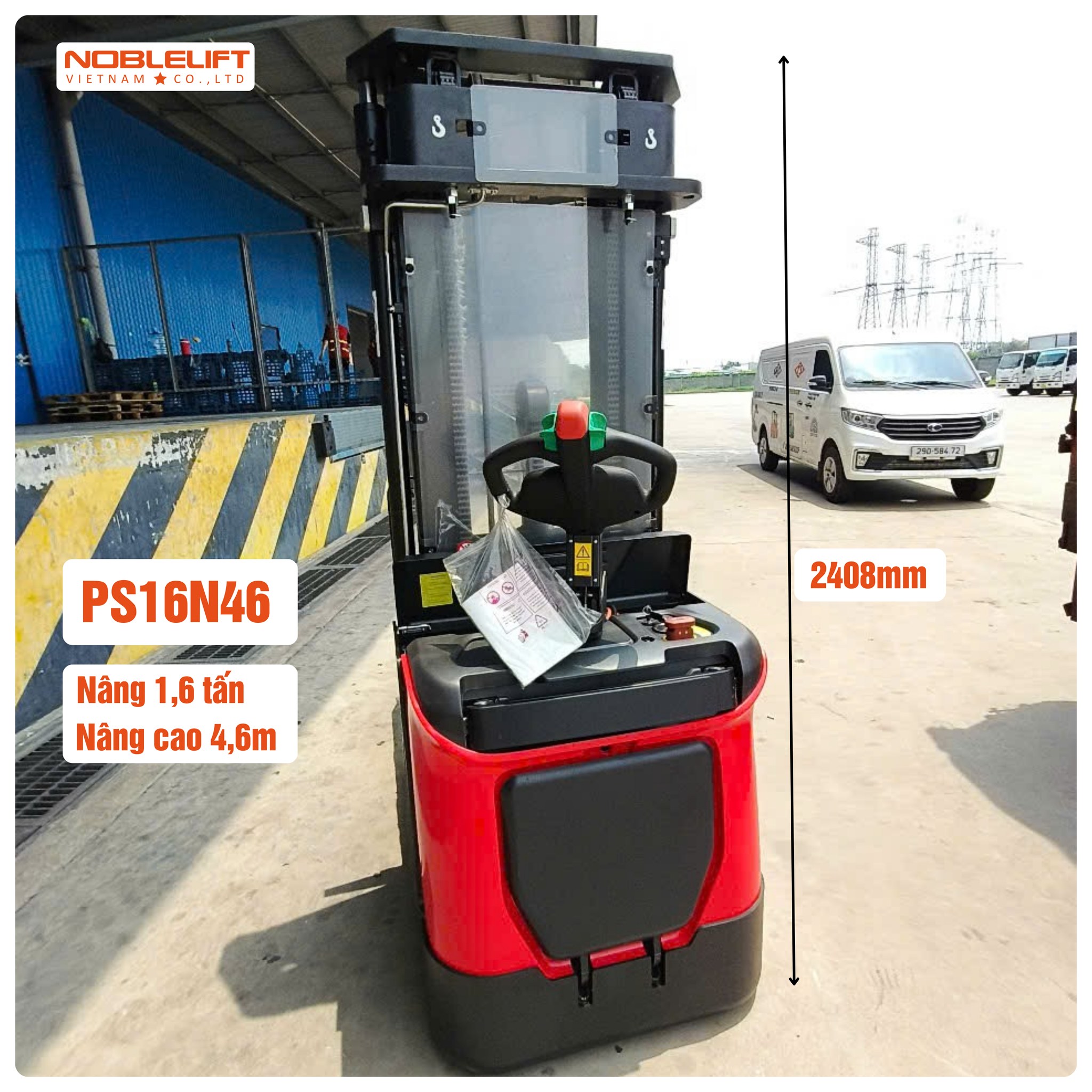 Xe nâng điện đứng lái PS16N46 Noblelift