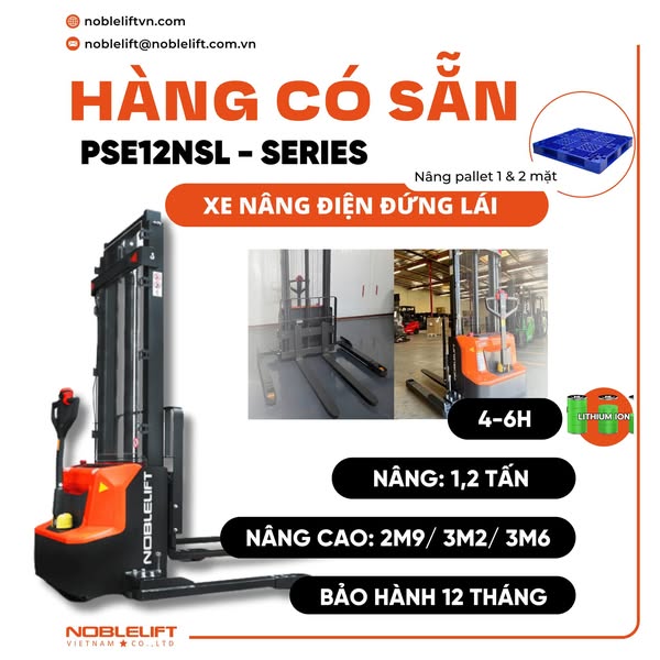 XE NÂNG ĐIỆN PSE12NSL CHÂN RỘNG