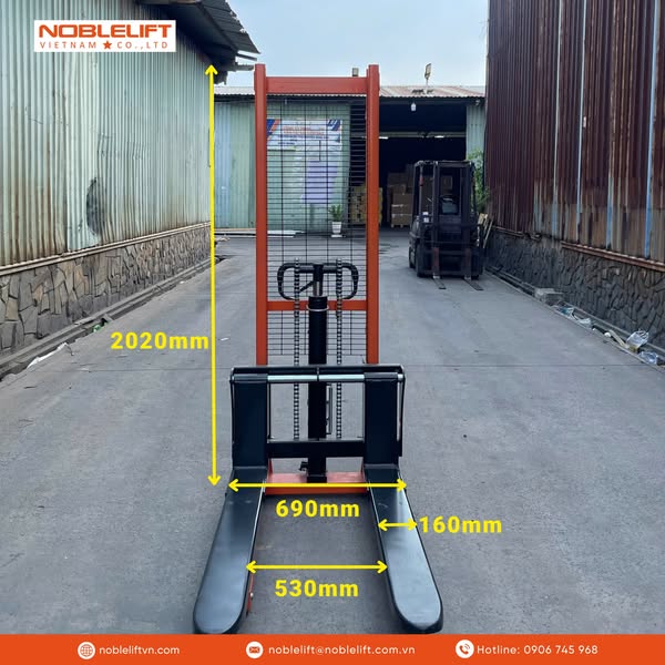 XE NÂNG TAY CAO 1 TẤN, CAO 1600MM
