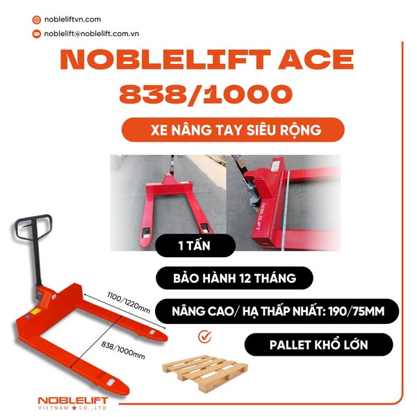 Xe nâng tay siêu rộng Noblelift