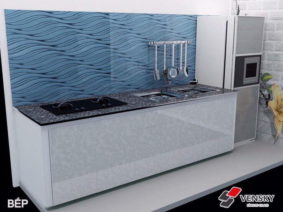 Ứng dụng Kính 3D Vensky cho phòng bếp nhà ở, Villa, biệt thự