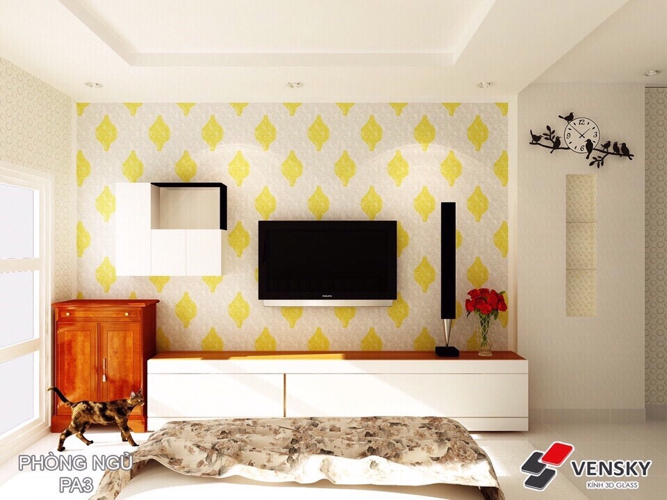Ứng dụng Kính 3D Vensky cho phòng ngủ nhà ở, Villa, biệt thự