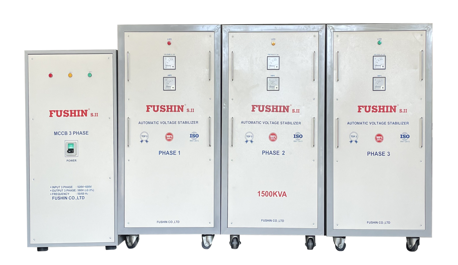 Ổn áp Fushin 3 pha - 1500KVA (520V~600V/580V)