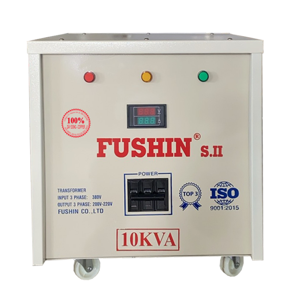 Biến áp cách ly 3pha - 10KVA (S.II) - 100% dây đồng