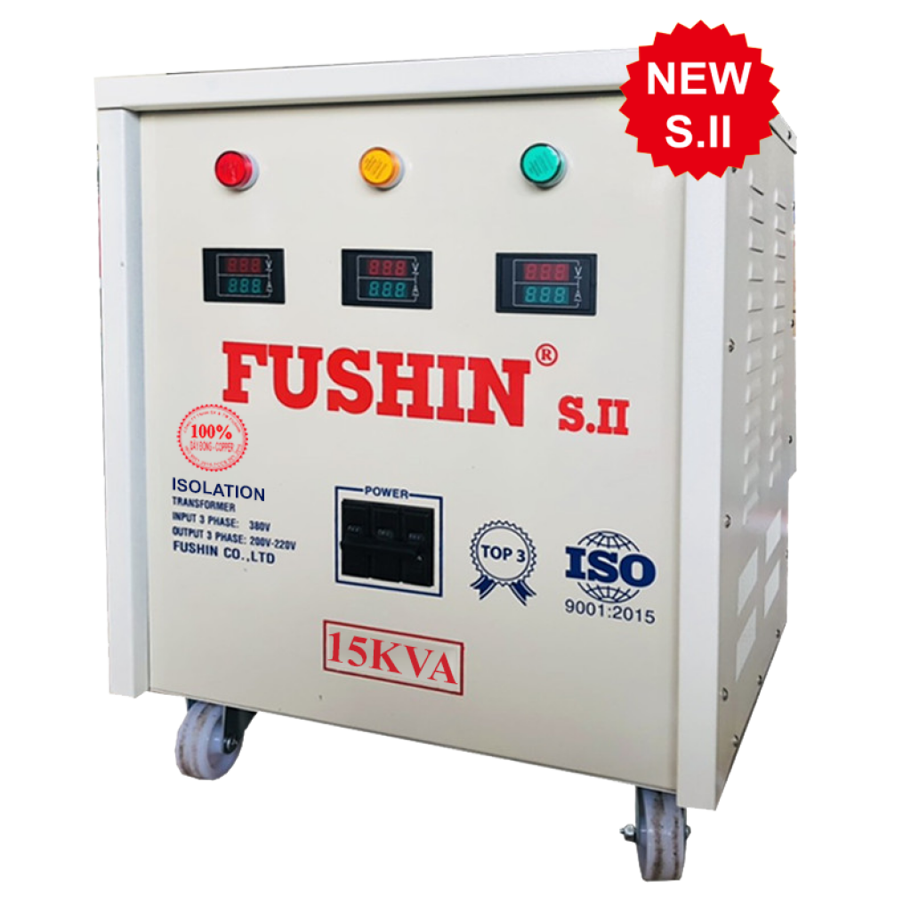 Biến áp cách ly 3pha - 15KVA (S.II) - 100% dây đồng