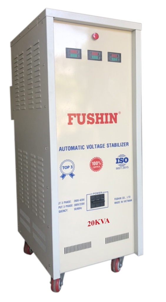 Ổn áp 3 pha dải 320V~420V ra 220V-380V 20KVA Fushin