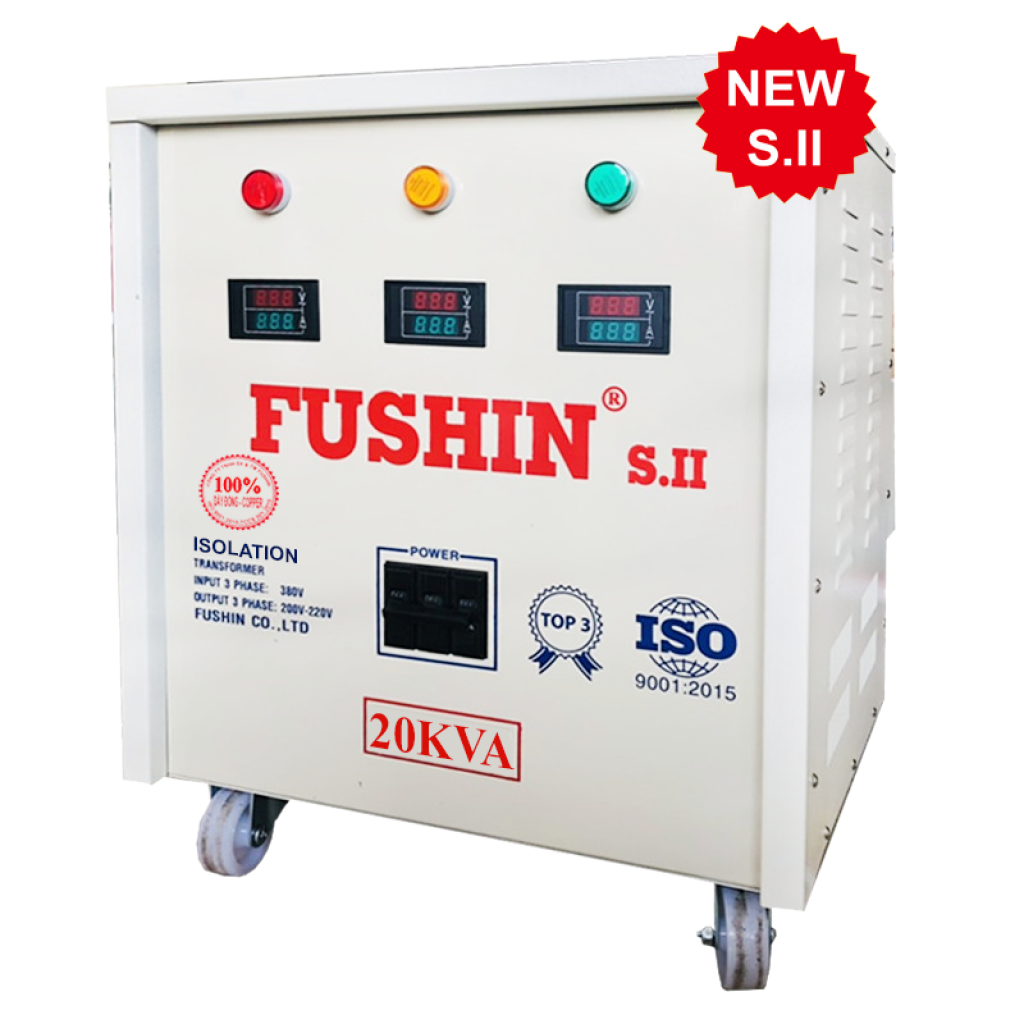 Biến áp cách ly 3pha - 20KVA (S.II) - 100% dây đồng