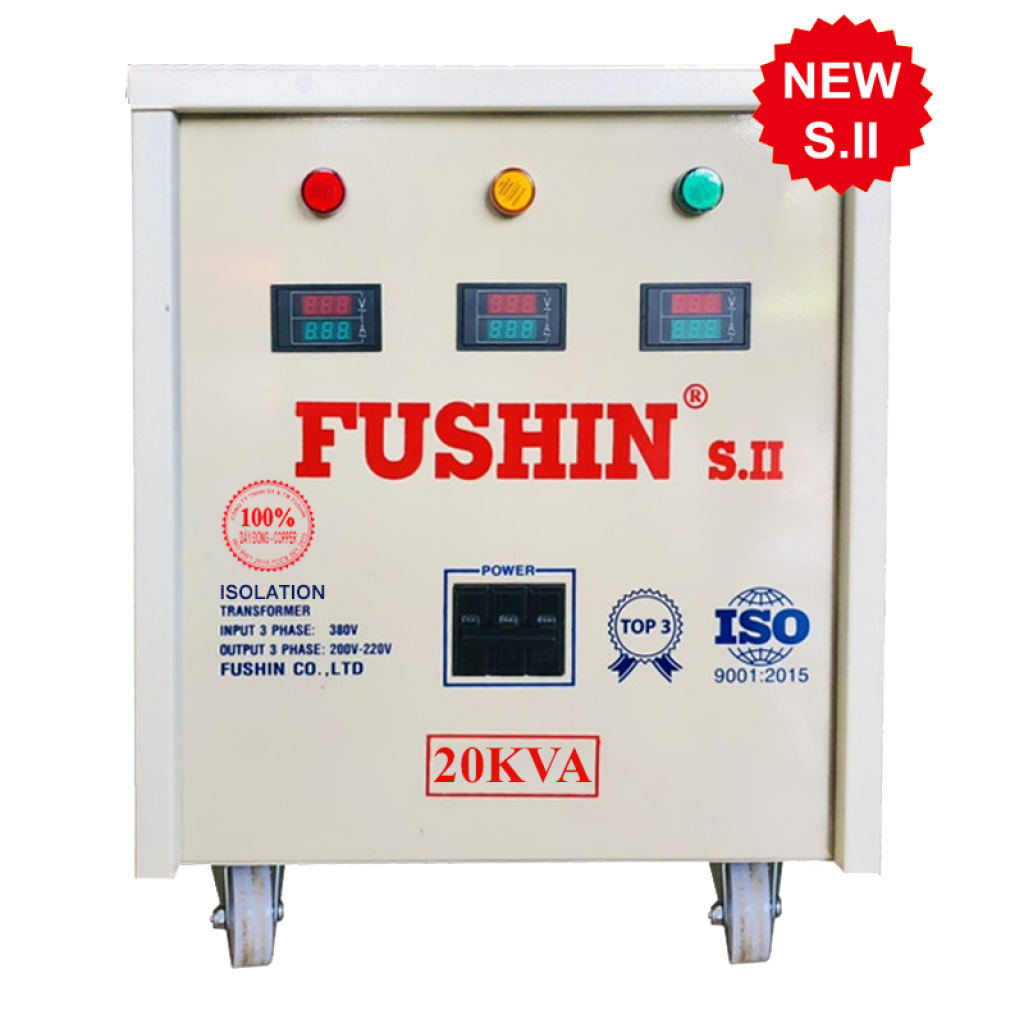 Biến áp cách ly 3pha - 20KVA (S.II) - 100% dây đồng