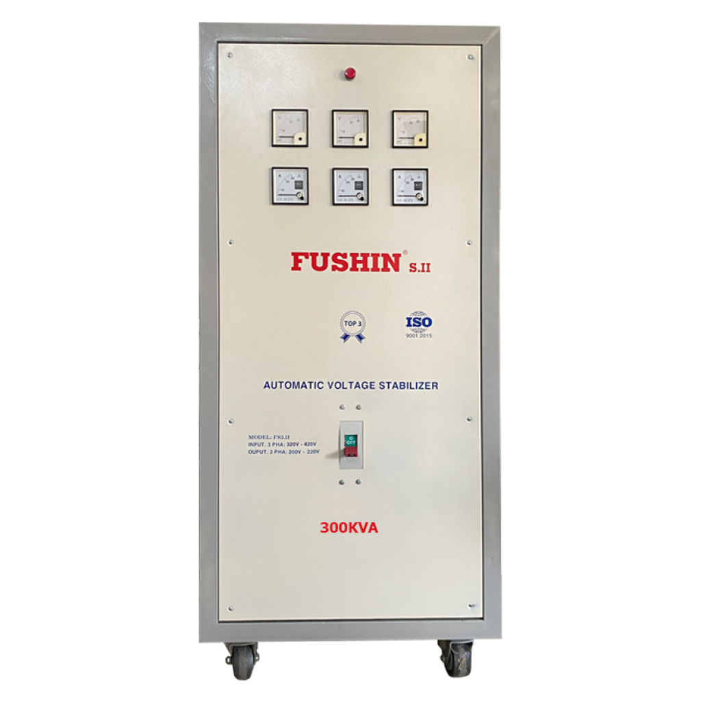 Ổn áp 3 pha dải  260V~420V ra 380V 300KVA Fushin