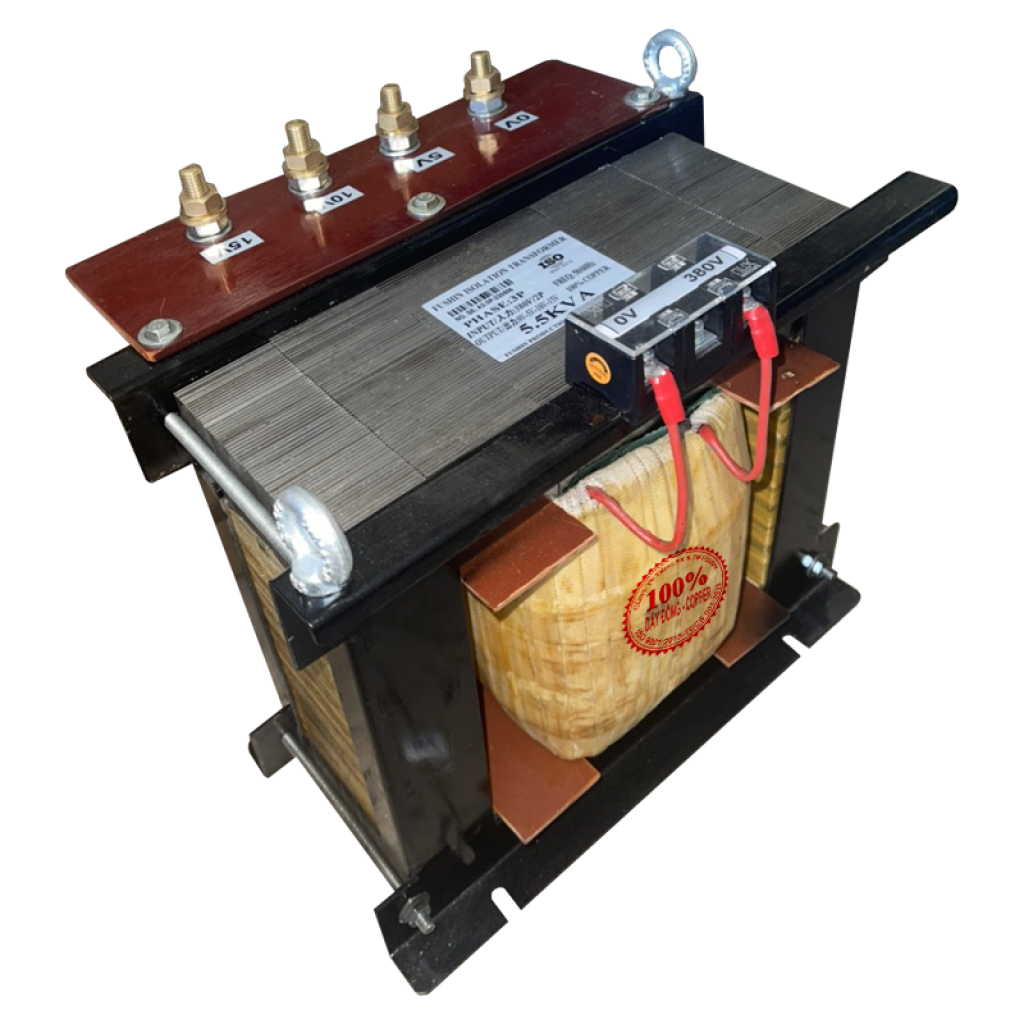 Biến áp cách ly 1 pha 380V/5V-10V-15V 5.5KVA