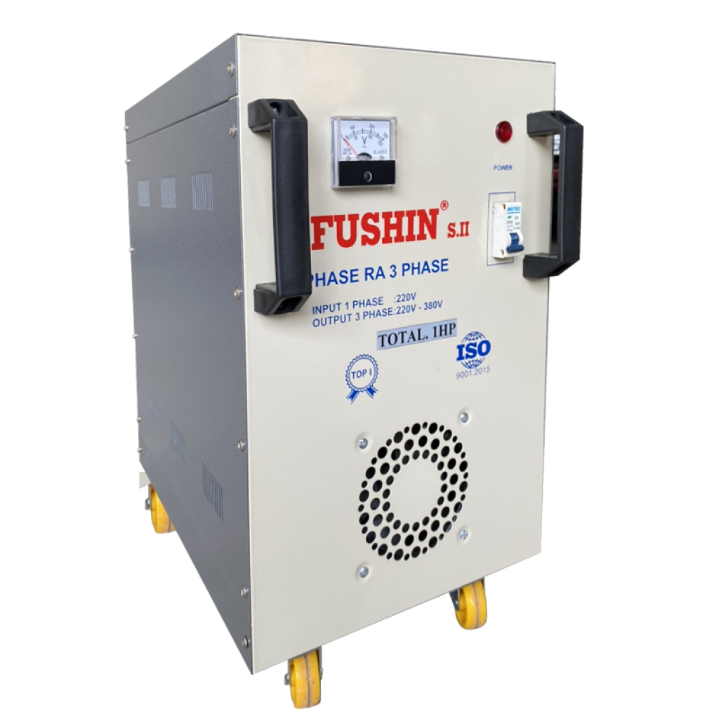 Biến áp 1 pha ra 3 pha 380V-220V 1HP Fushin