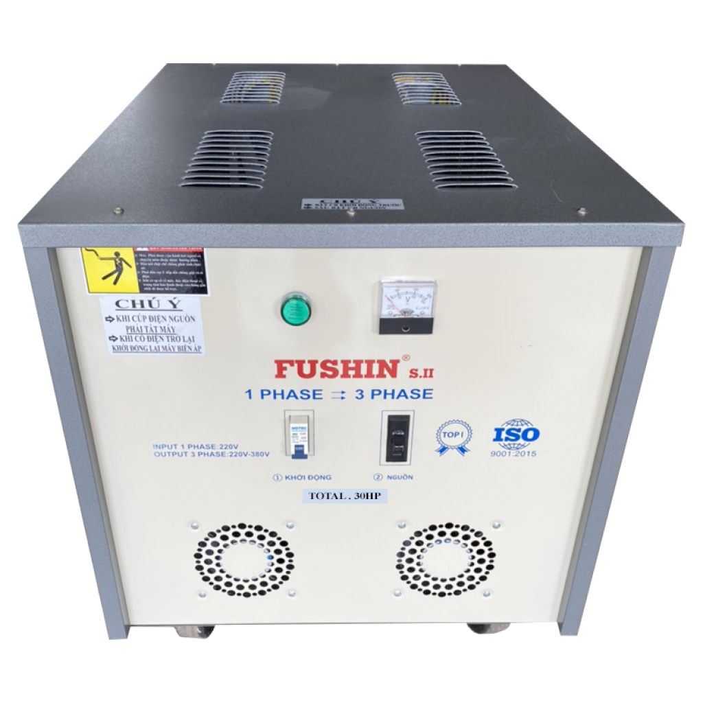 Biến áp 1 pha ra 3 pha 380V-220V 30HP Fushin