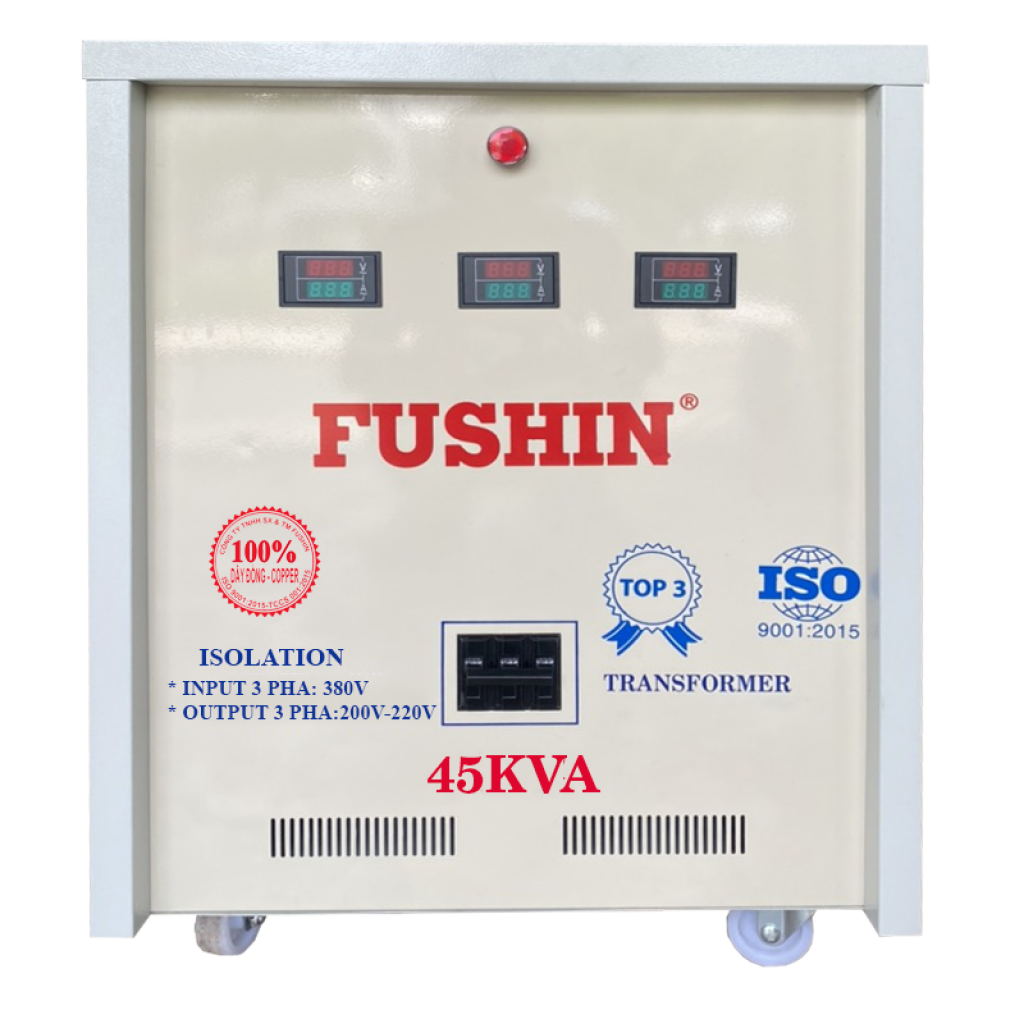 Biến áp cách ly 3pha - 45KVA (S.II) - 100% dây đồng