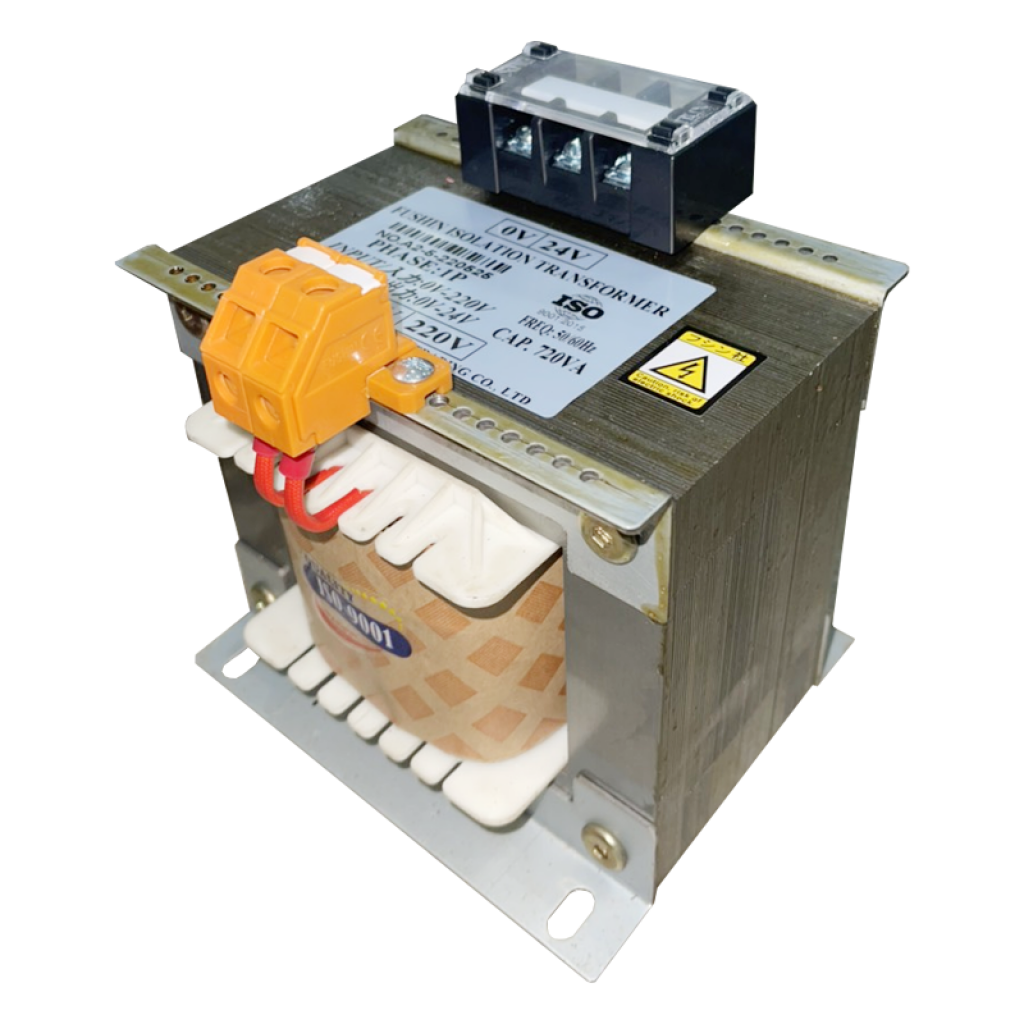 Biến áp cách ly 1 pha 220V/24V 720VA