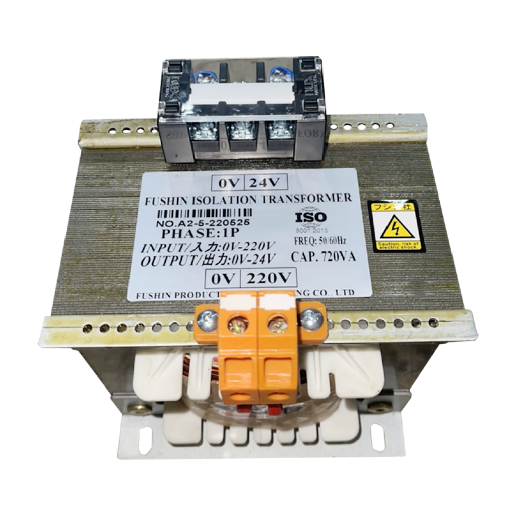 Biến áp cách ly 1 pha 220V/24V 720VA