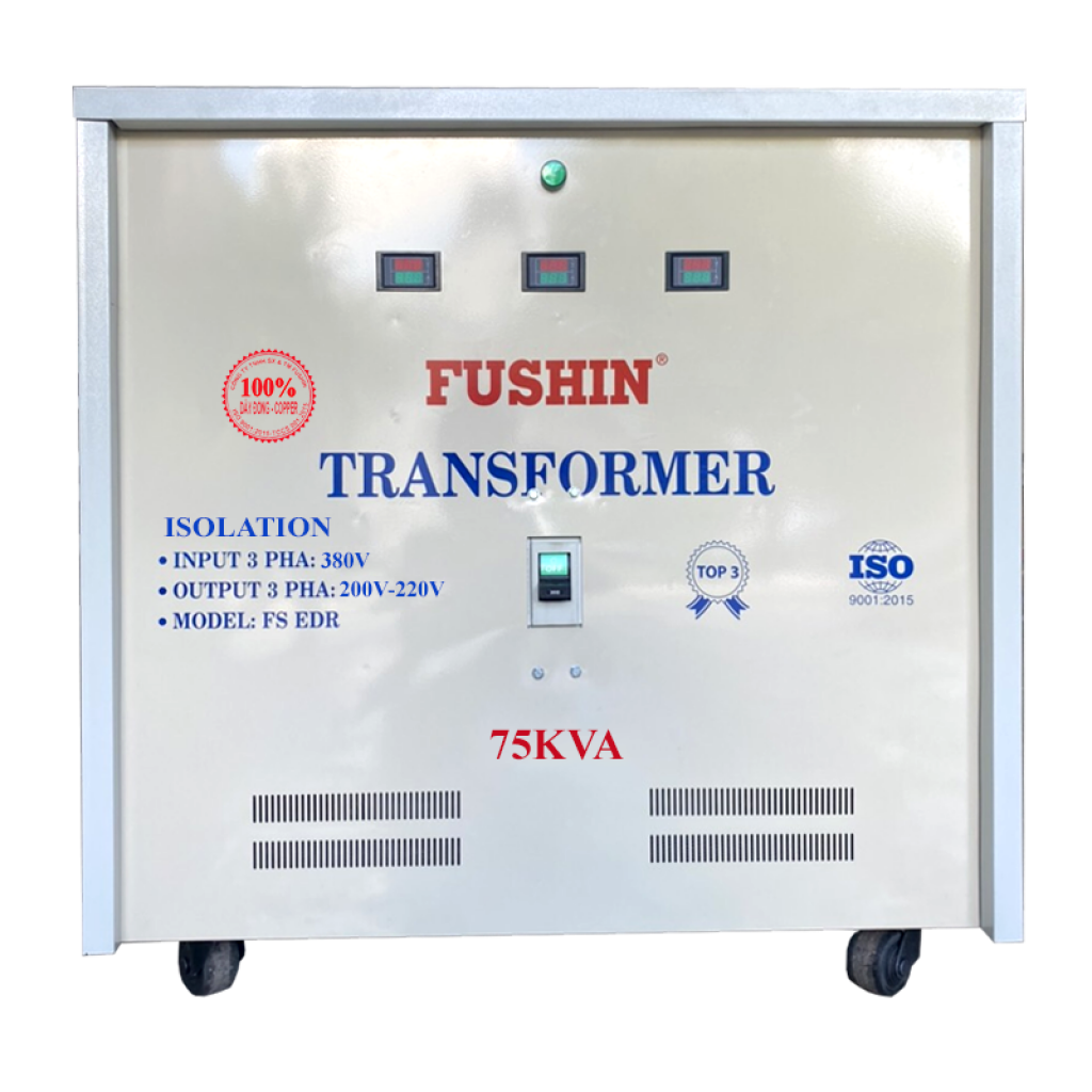 Biến áp cách ly 3pha - 75KVA (S.II) - 100% dây đồng