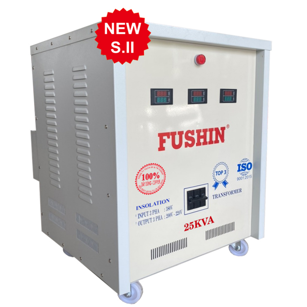 Biến áp cách ly 3pha - 25KVA (S.II) - 100% dây đồng