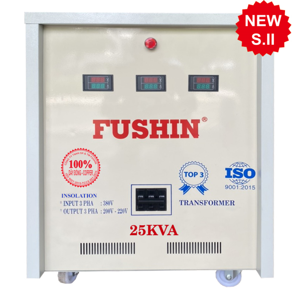 Biến áp cách ly 3pha - 25KVA (S.II) - 100% dây đồng