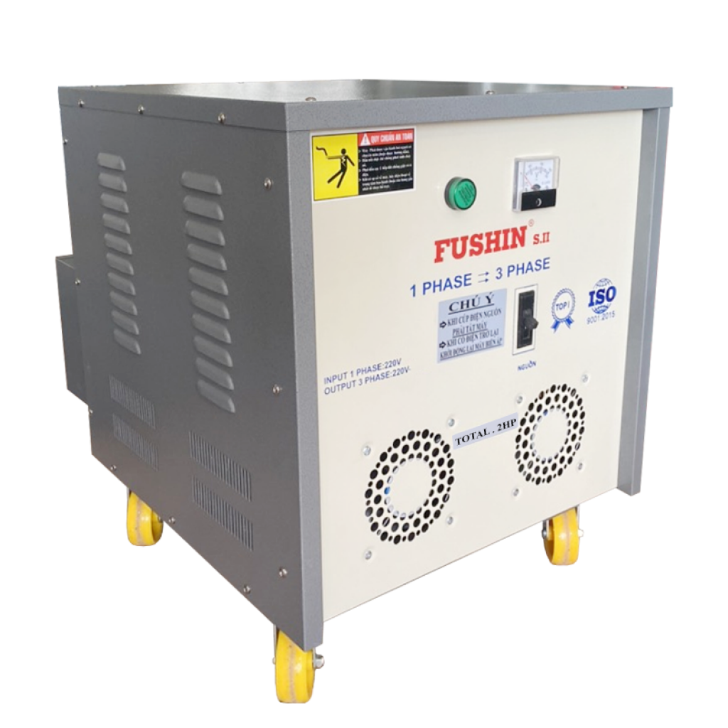 Biến áp 1 pha ra 3 pha 220V 2HP Fushin