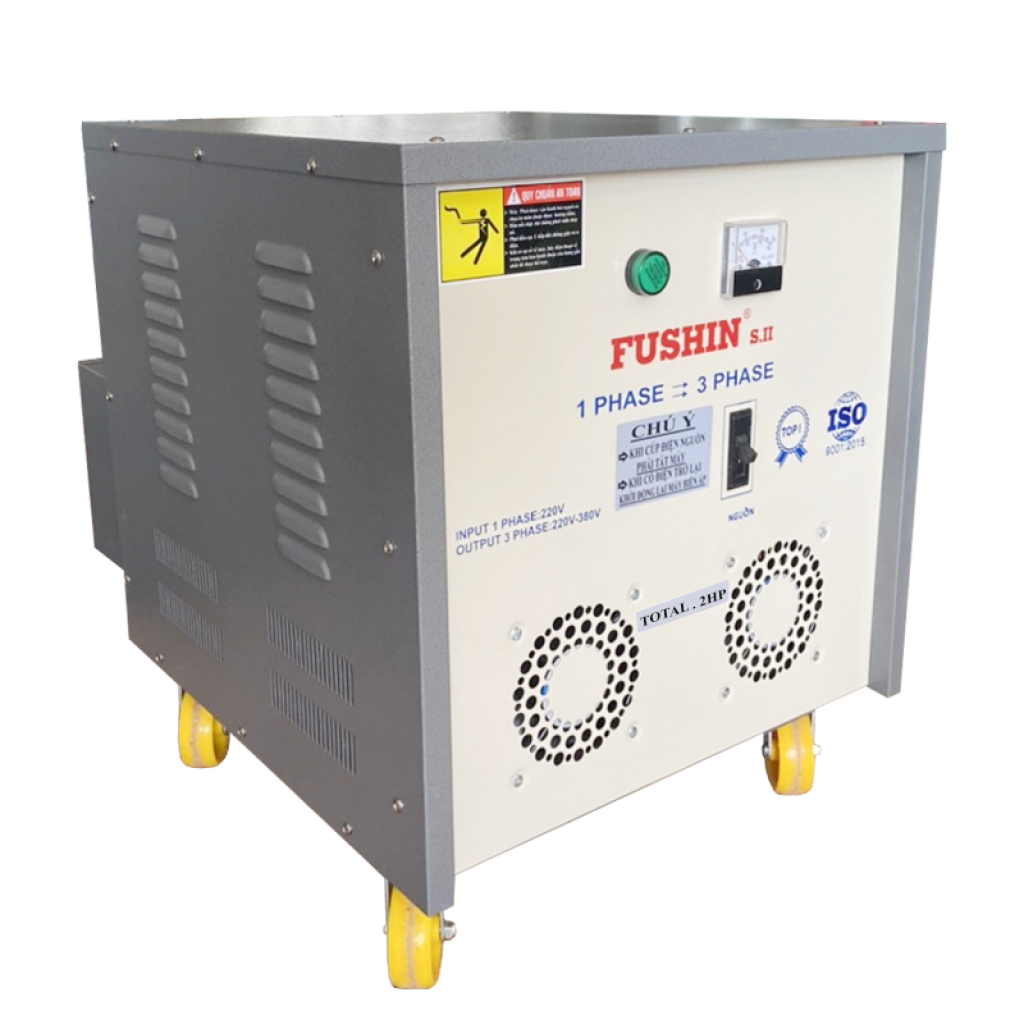 Biến áp 1 pha ra 3 pha 380V-220V 7.5HP Fushin