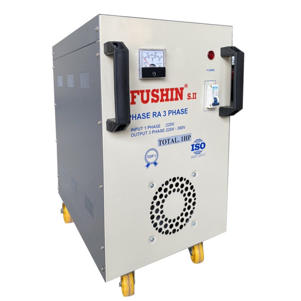 Biến áp 1 pha 220V ra 3 pha 220V/380V - 1HP(380V)