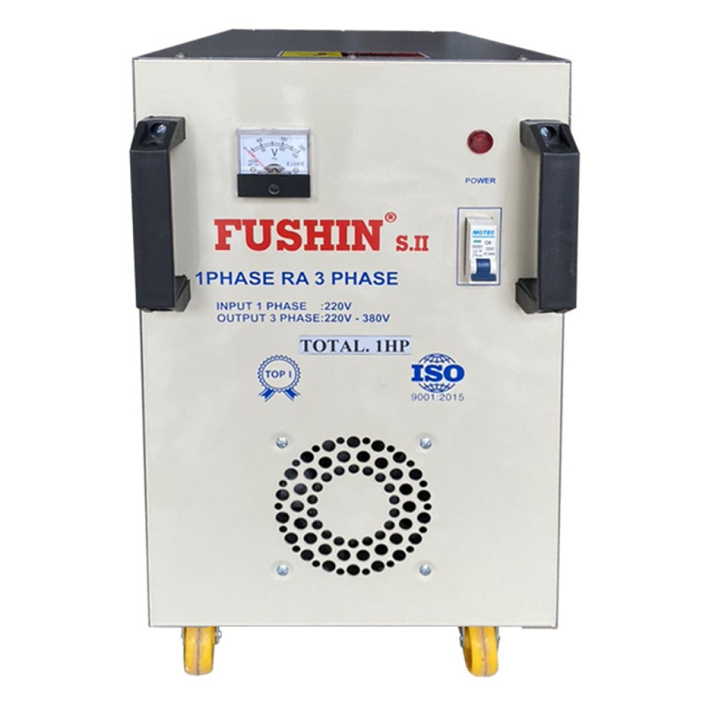 Biến áp 1 pha 220V ra 3 pha 220V/380V - 1HP(380V)