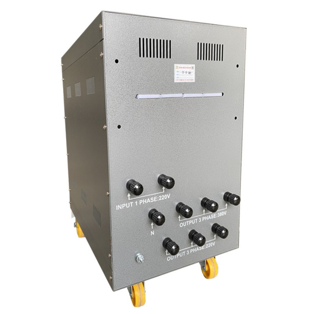 Biến áp 1 pha 220V ra 3 pha 220V/380V - 1HP(380V)