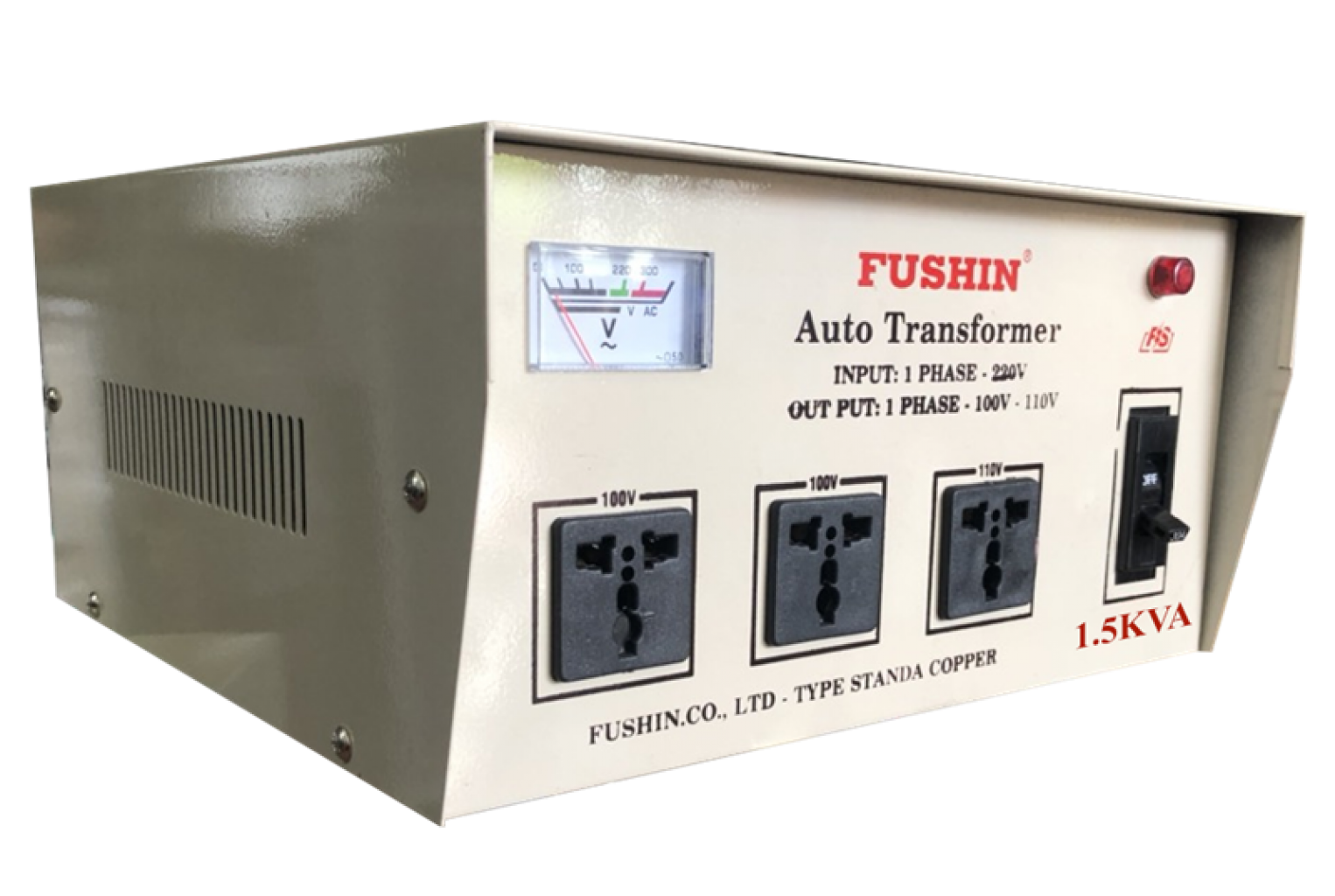 Biến áp cách ly 1P 220V/110V 1.5KVA-Dây Đồng