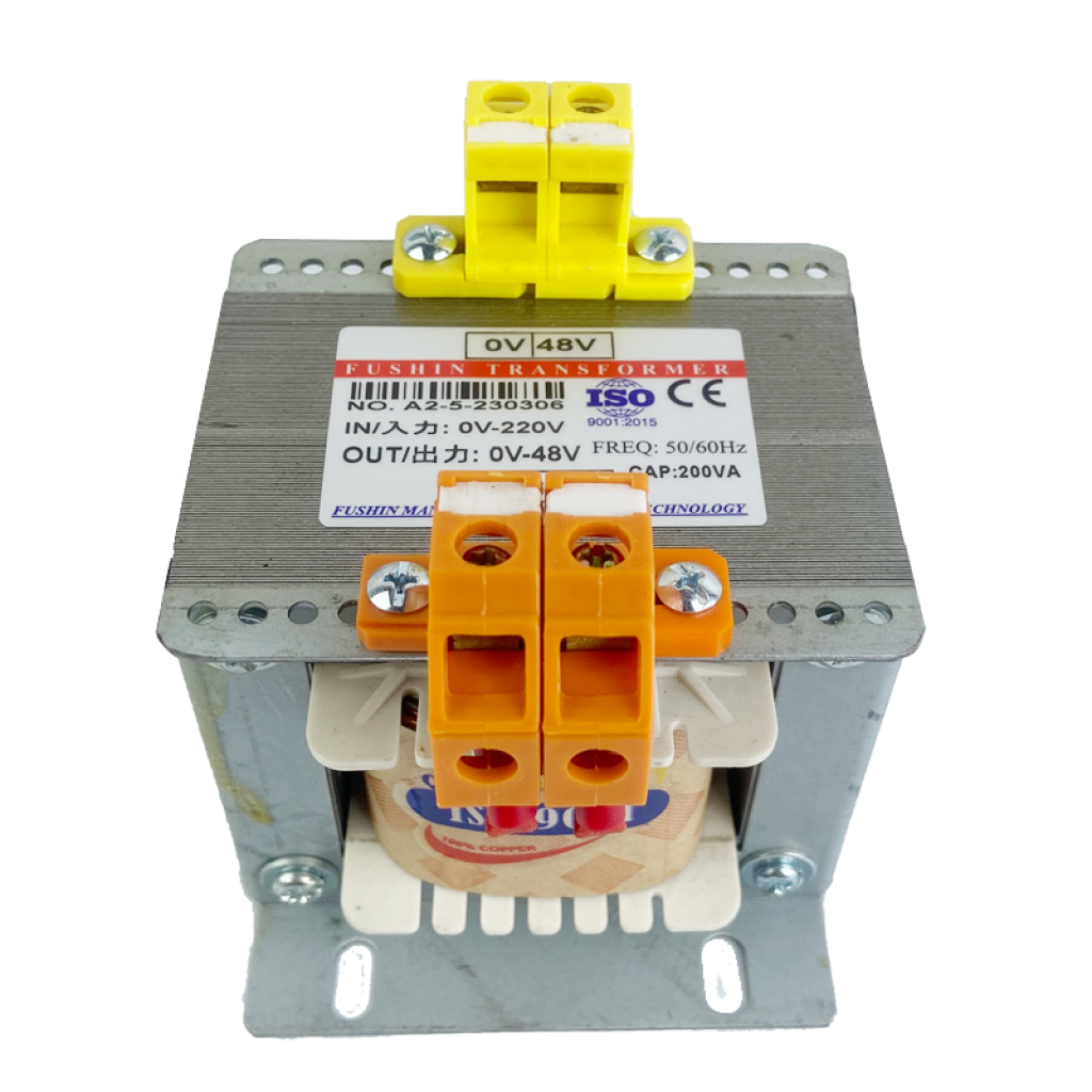 Biến áp cách ly vào 220V ra 48V 200VA Fushin