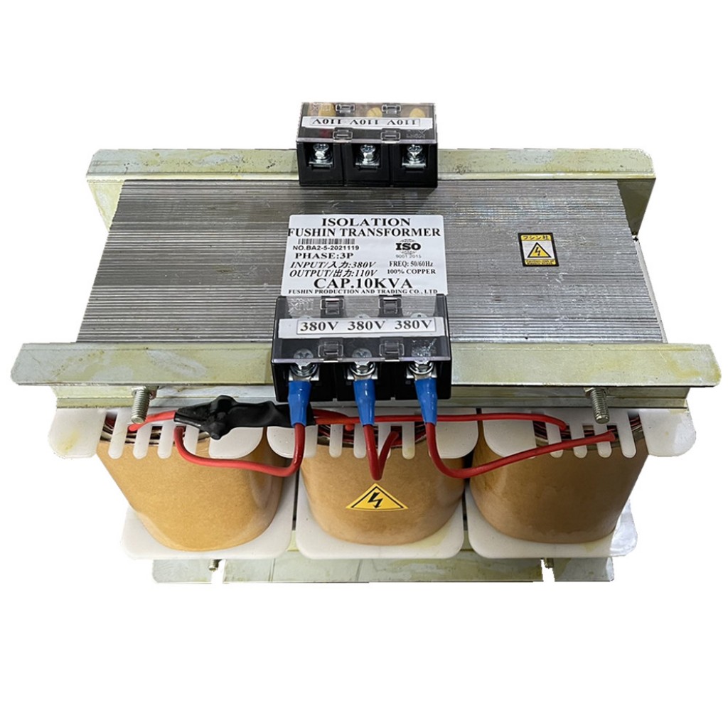 Biến áp trần cách ly 3phase vào 380V ra 110V - 10KVA
