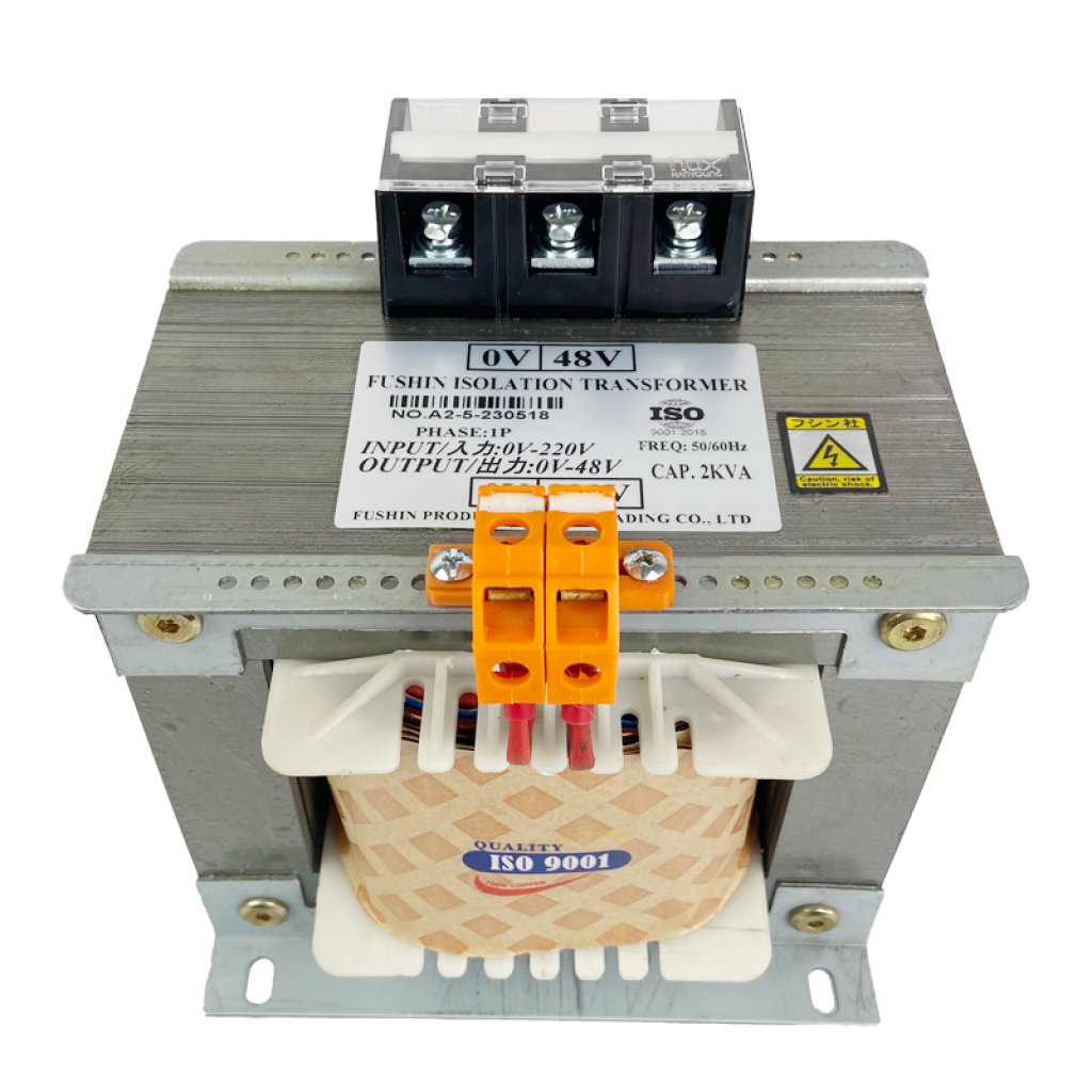 Biến áp cách ly vào 220V ra 48V 2KVA Fushin