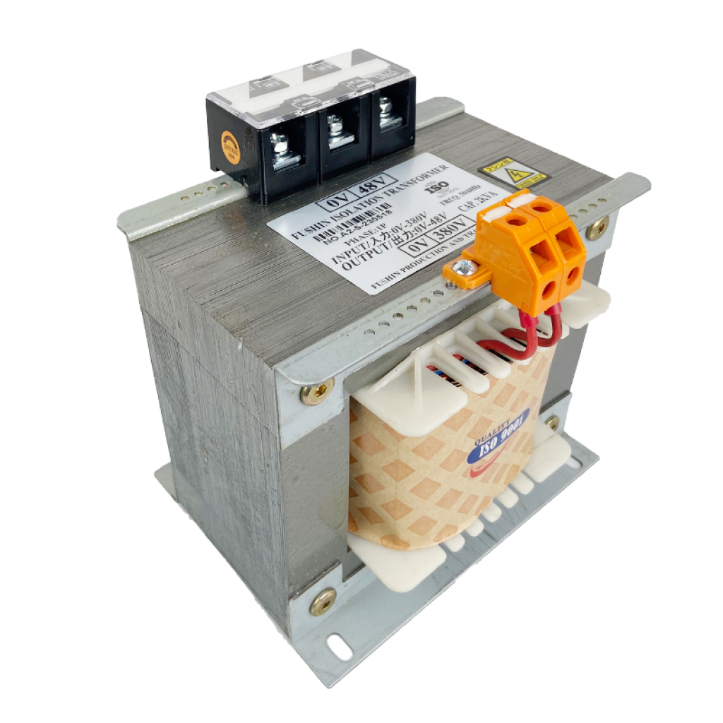 Biến áp cách ly vào 2 pha 380V ra 48V 2KVA Fushin