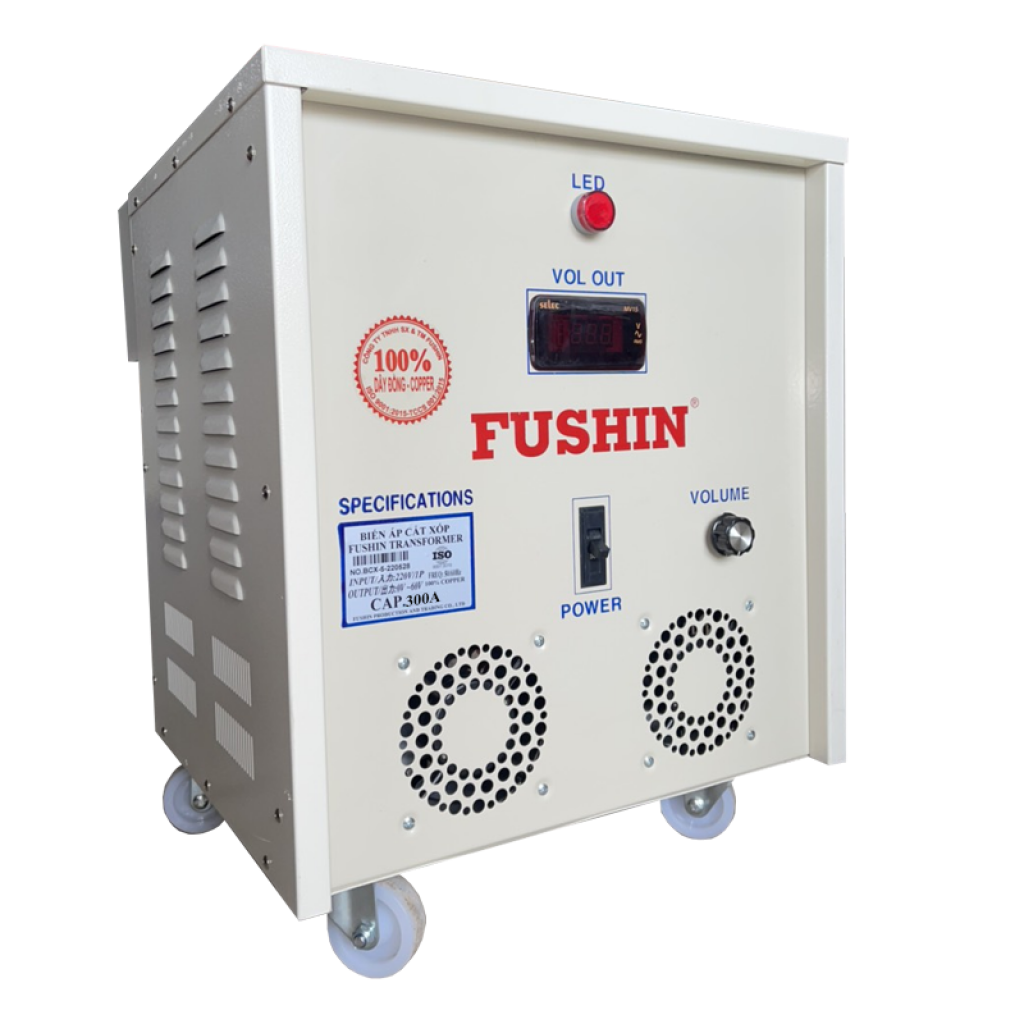 Biến áp cắt xốp vào 380V ra 75A - 300A Fushin