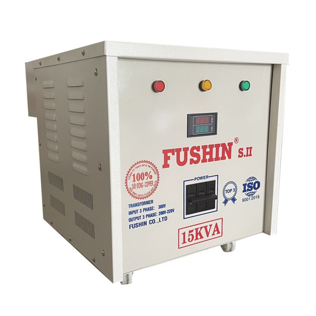 Biến áp tự ngẫu 3pha - 15KVA (S.II) - 100% dây đồng