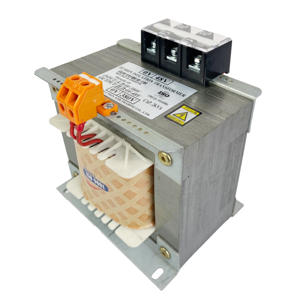 Biến áp cách ly vào 2 pha 380V ra 48V 2KVA Fushin