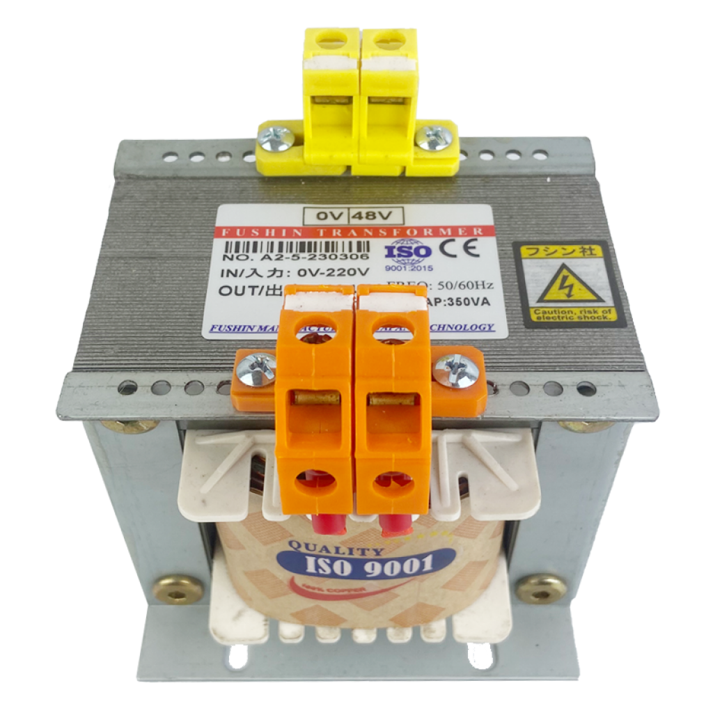 Biến áp cách ly vào 220V ra 48V 350VA Fushin
