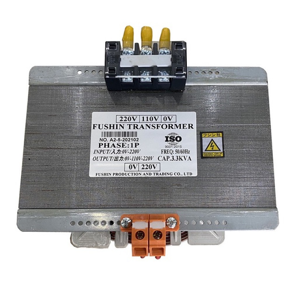 Biến áp cách ly vào 220V ra 110V/220V - 3.3KVA