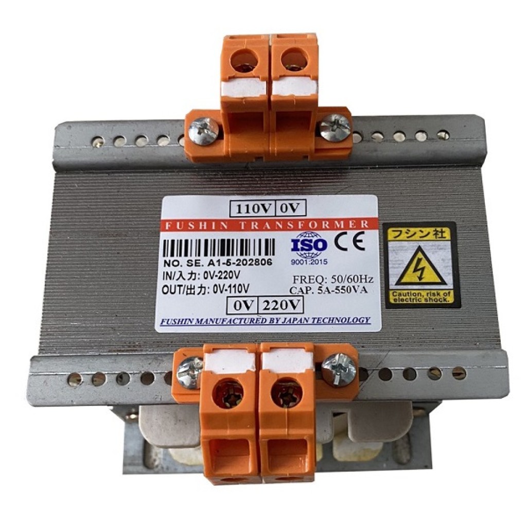 Biến áp tự ngẫu vào 220V ra 110V - 5A(550VA)