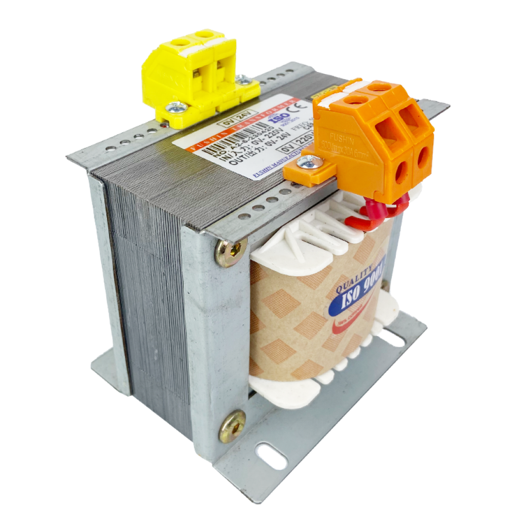 Biến áp cách ly vào 380V 2 pha ra 24V 350VA Fushin